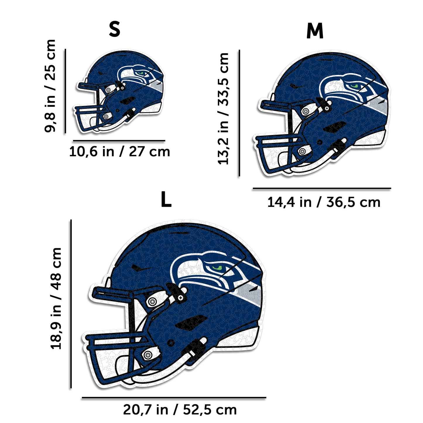 Seattle Seahawks™ Helmet - Wooden Puzzle