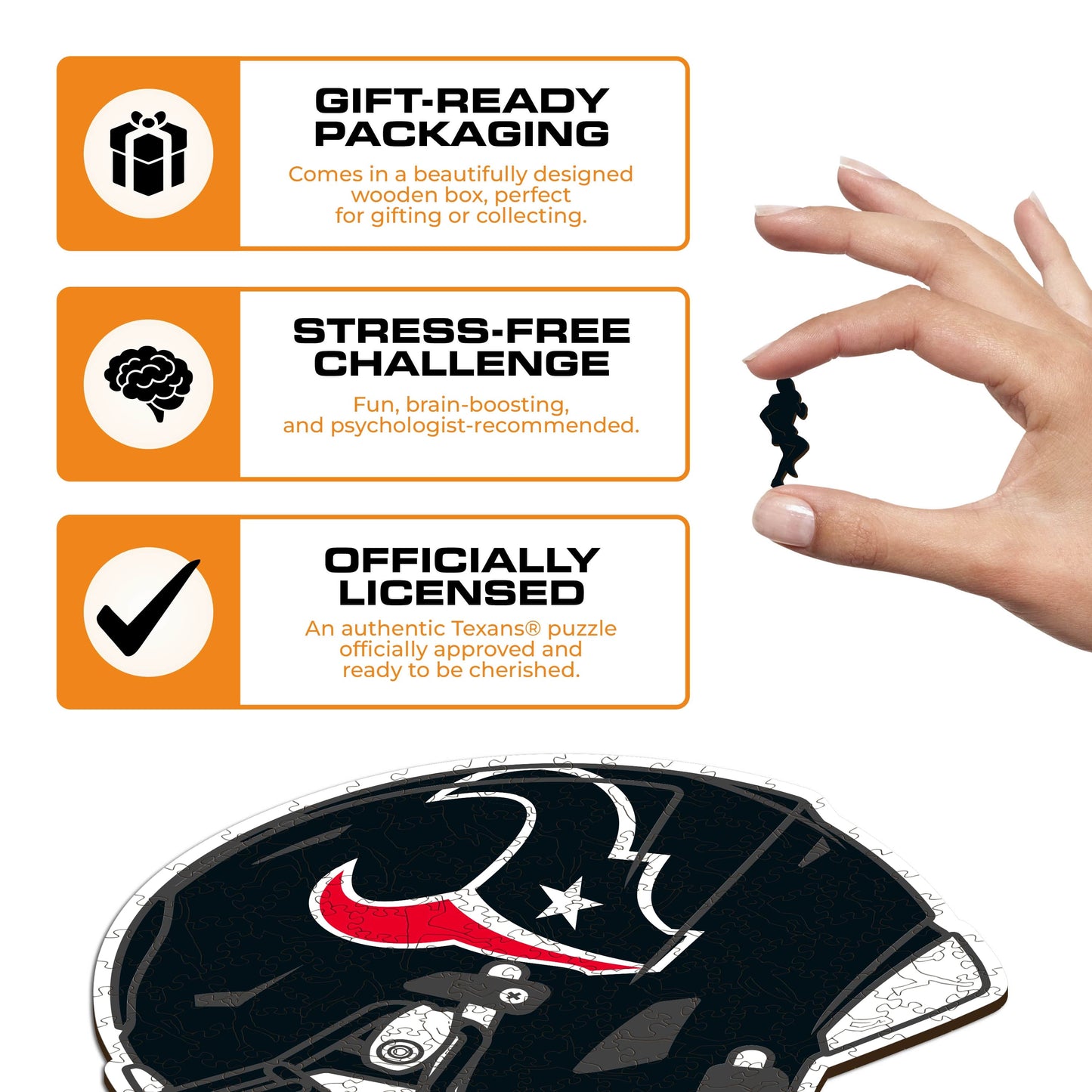 Houston Texans™ Helmet - Wooden Puzzle