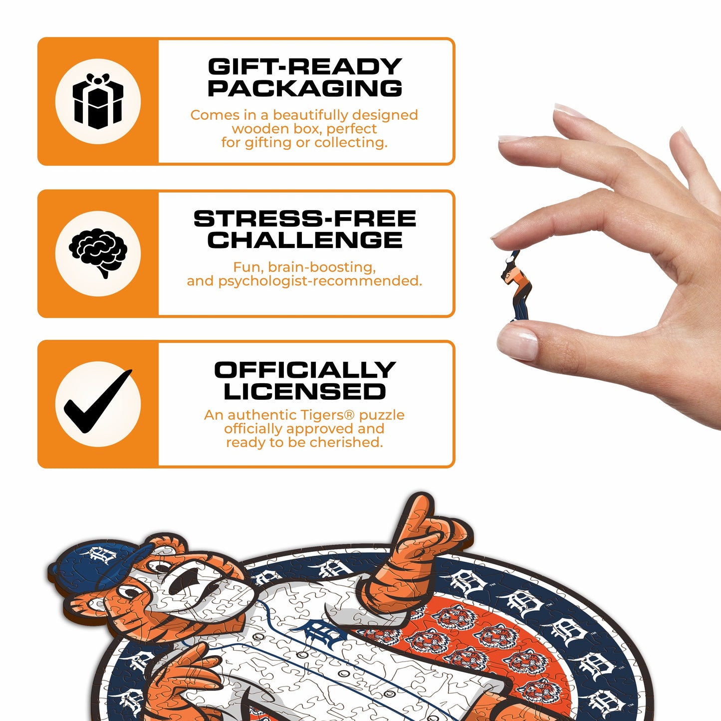 Detroit Tigers™ Mascot - Wooden Puzzle