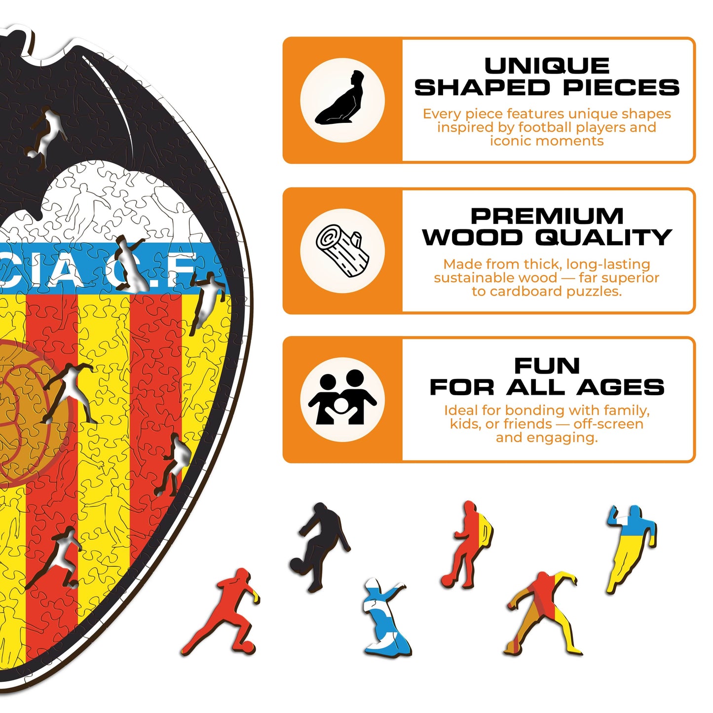 Valencia CF® Crest - Wooden Puzzle