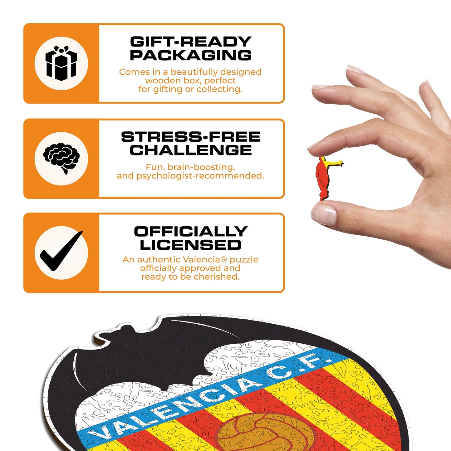 Valencia CF® Crest - Wooden Puzzle