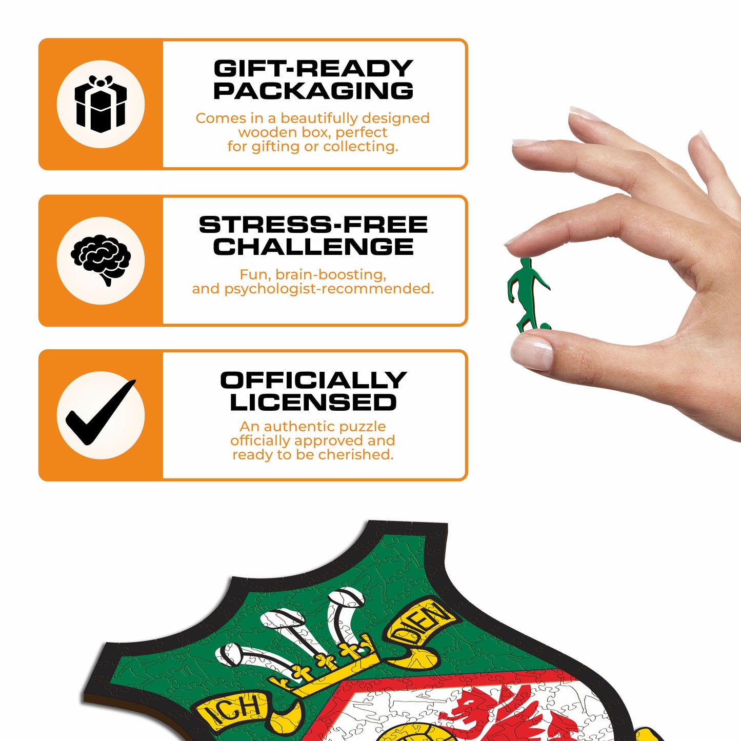 Wrexham AFC® Crest - Wooden Puzzle