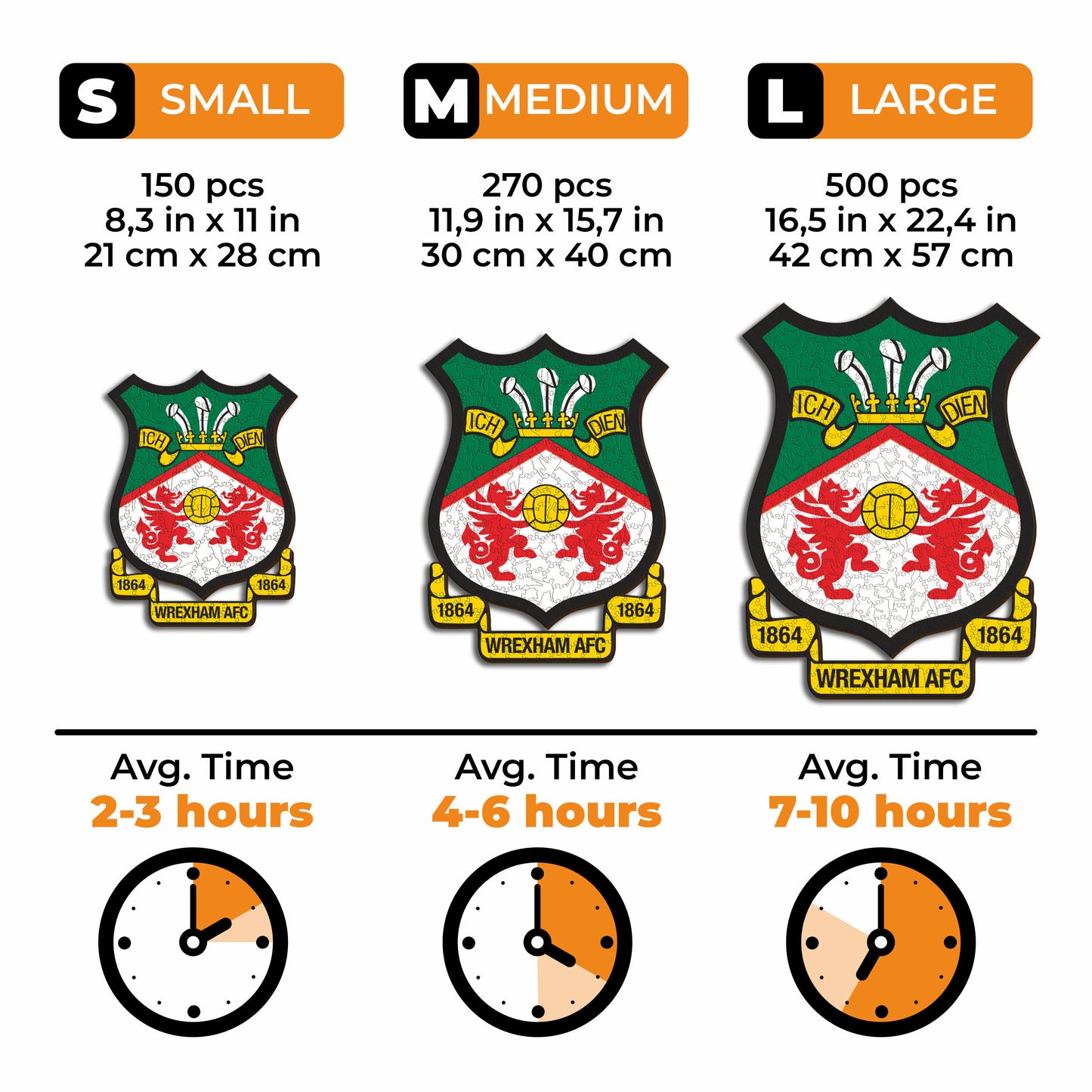 Wrexham AFC® Crest - Wooden Puzzle