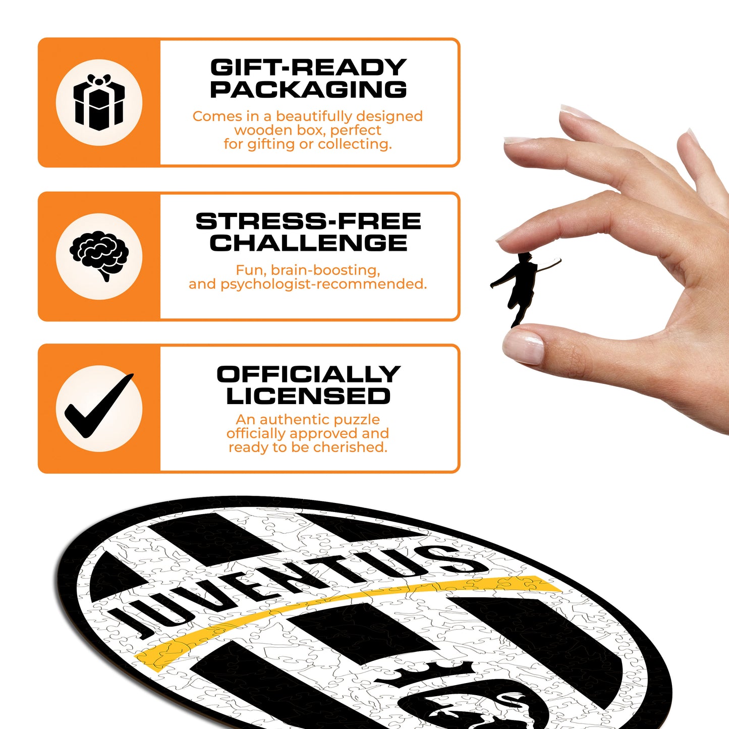 Juventus FC® Retro Crest - Wooden Puzzle