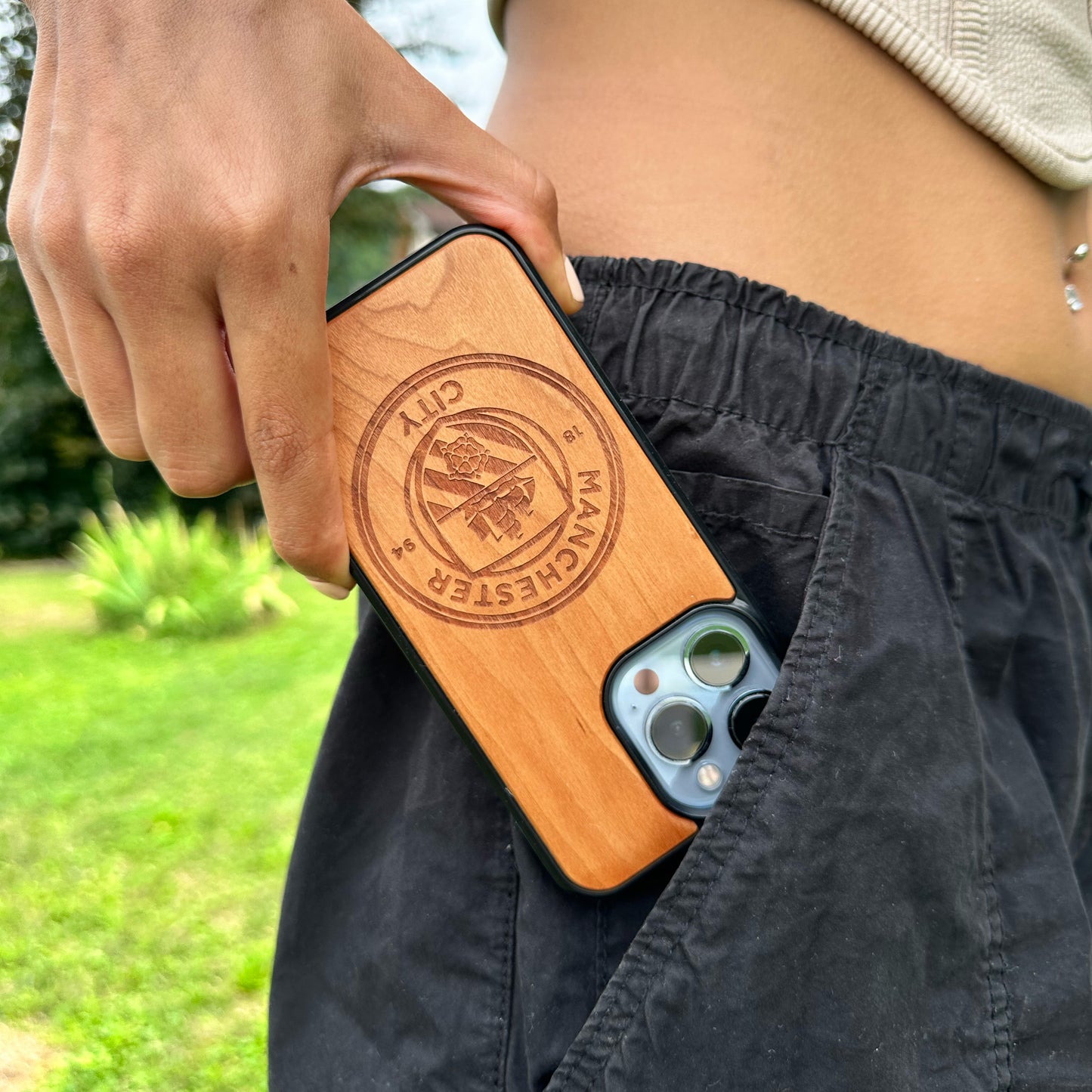 Manchester City FC® Crest - Wooden Phone Case