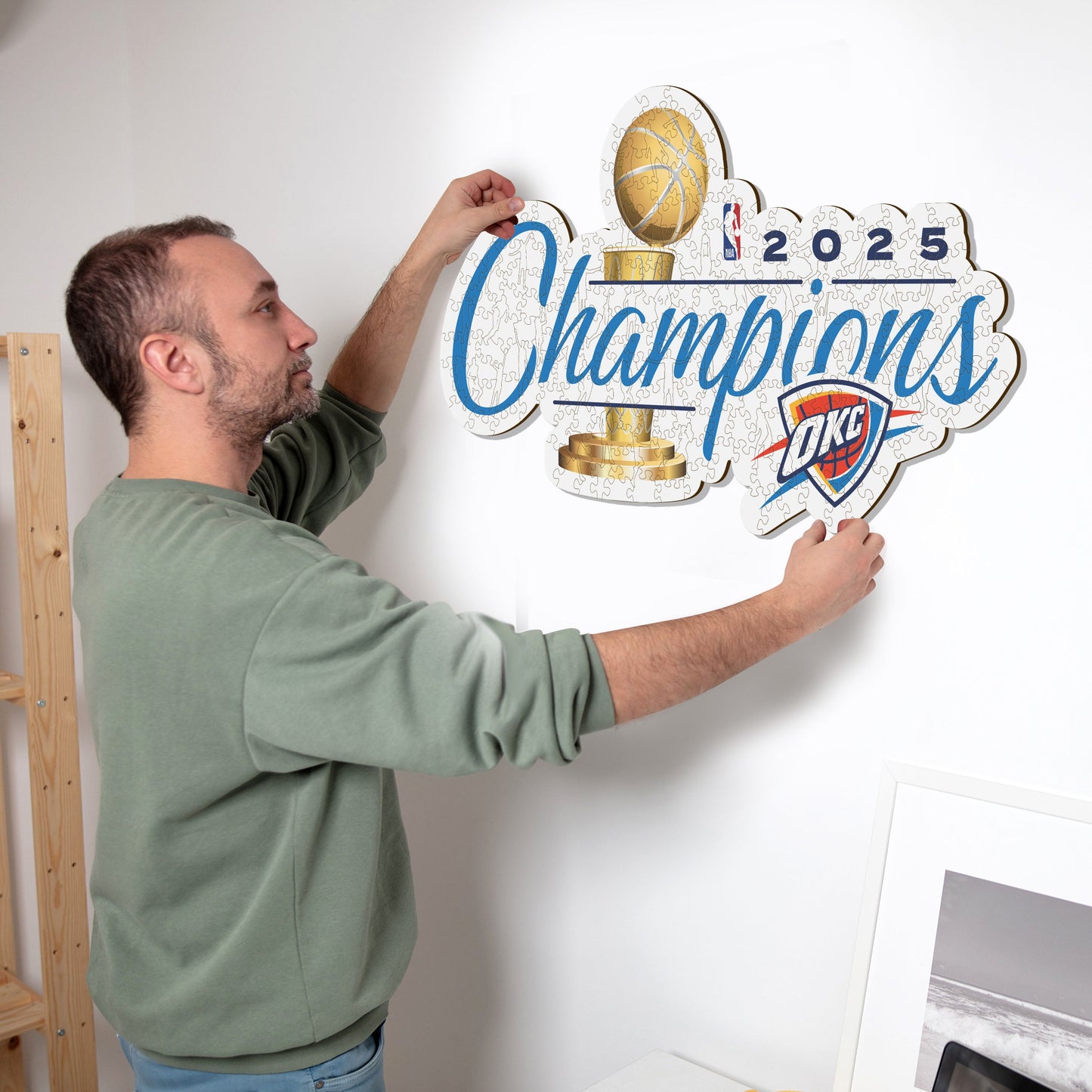 Oklahoma City Thunder™ 2025 NBA Champions - Wooden Puzzle