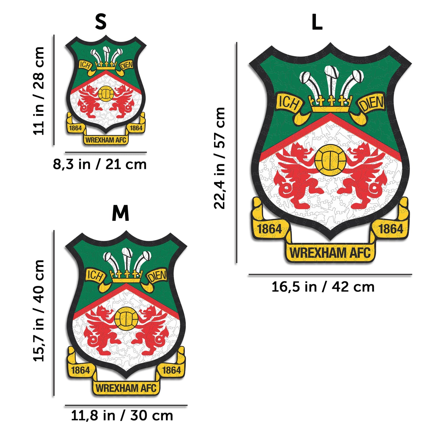 Wrexham AFC® Crest - Wooden Puzzle