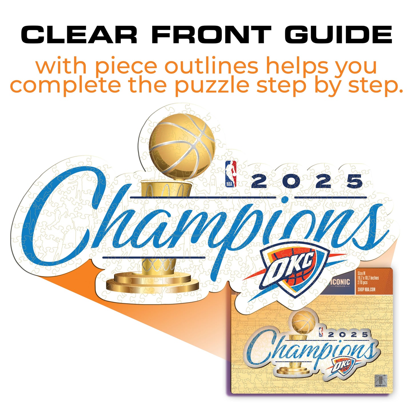 Oklahoma City Thunder™ 2025 NBA Champions - Wooden Puzzle