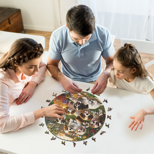 Puppies in the Garden - Wooden Puzzle