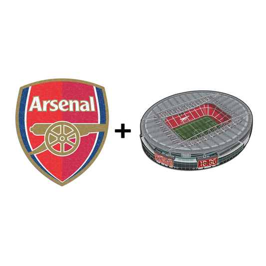 2 PACK Arsenal FC® Crest + Emirates Stadium