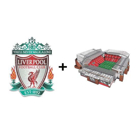 2 PACK Liverpool FC® Crest + Anfield Stadium