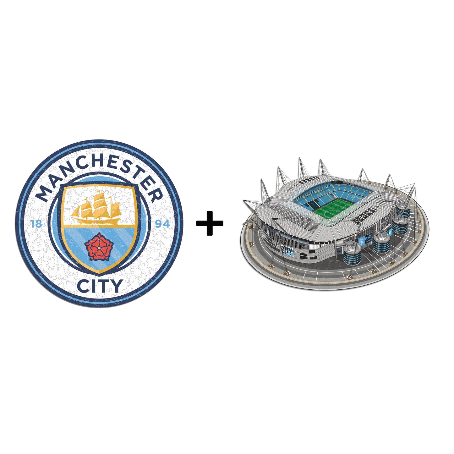 2 PACK Manchester City FC® Crest + Etihad Stadium