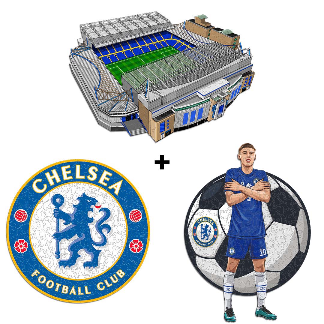 3 PACK Chelsea FC® Crest + Stamford Bridge + Cole Palmer