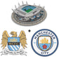 3 PACK Manchester City FC® Crest + Retro Crest + Etihad Stadium