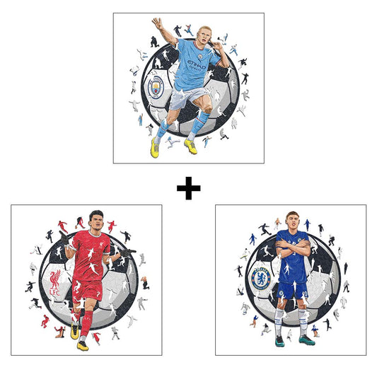 3 Football Players Puzzles Of Your Choice