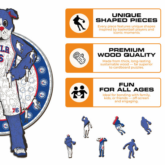 Philadelphia 76ers™ Mascot - Wooden Puzzle