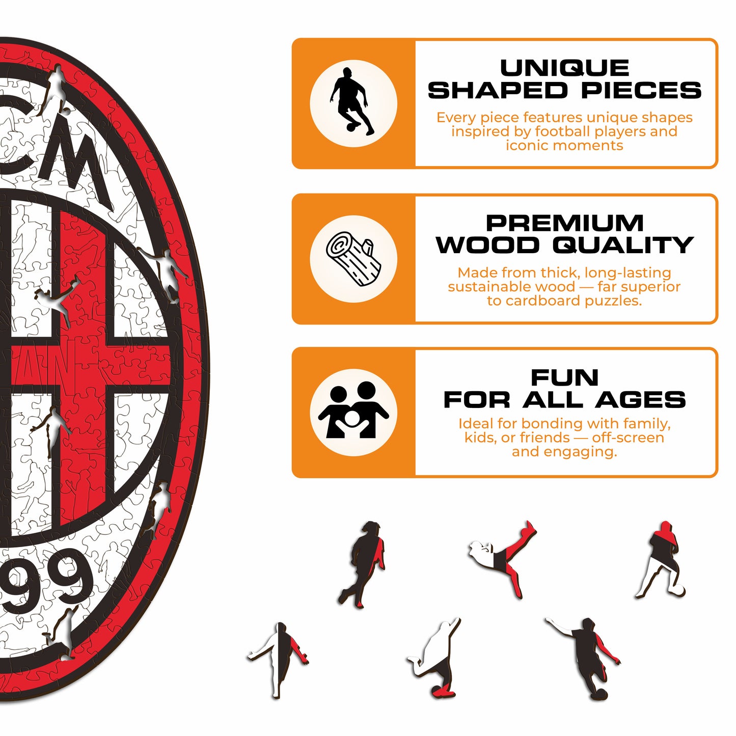 AC Milan® Crest - Wooden Puzzle