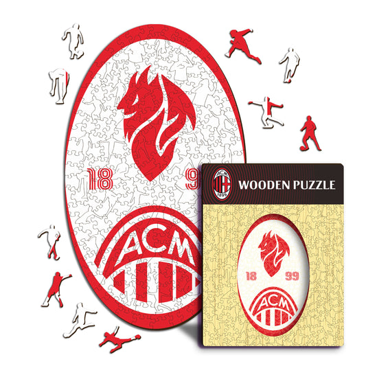 AC Milan® Retro Crest - Wooden Puzzle
