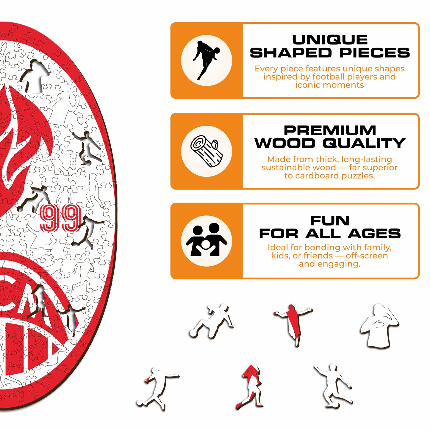 AC Milan® Retro Crest - Wooden Puzzle