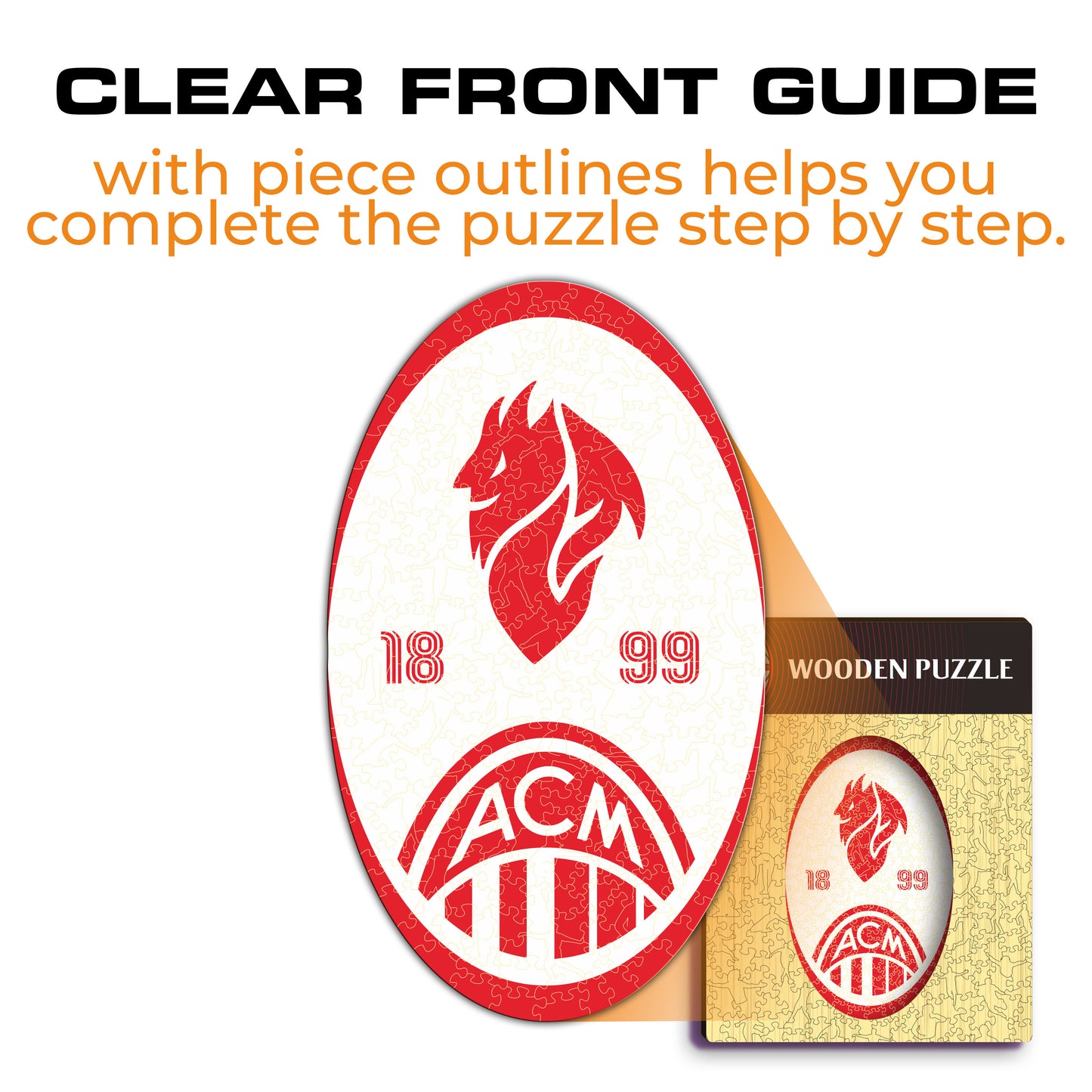 AC Milan® Retro Crest - Wooden Puzzle