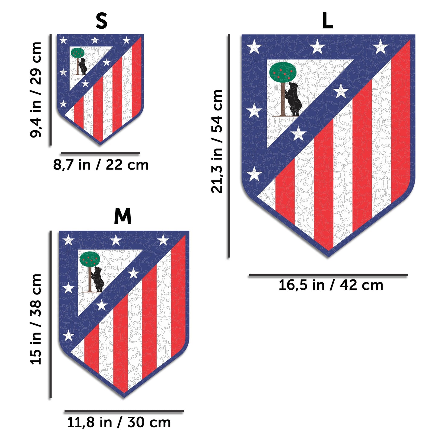 Atlético de Madrid® Crest - Wooden Puzzle