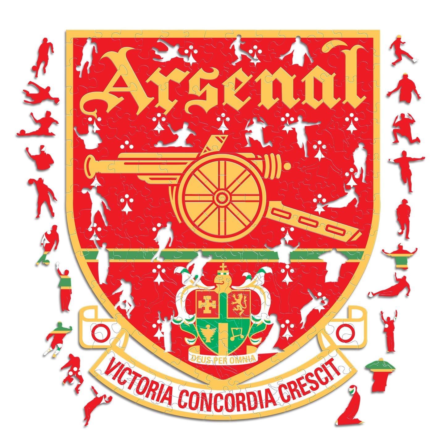3 PACK Arsenal FC® Crest + Retro Crest + Emirates Stadium