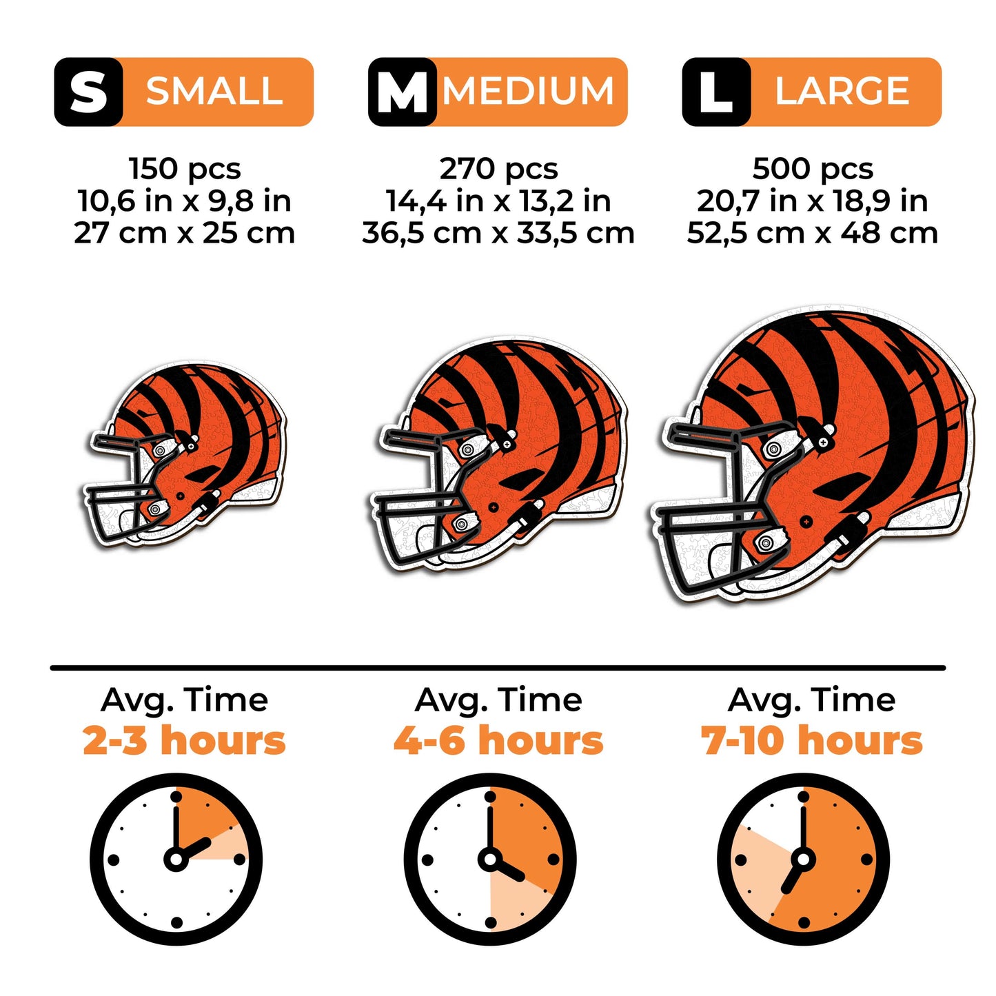 Cincinnati Bengals™ Helmet - Wooden Puzzle