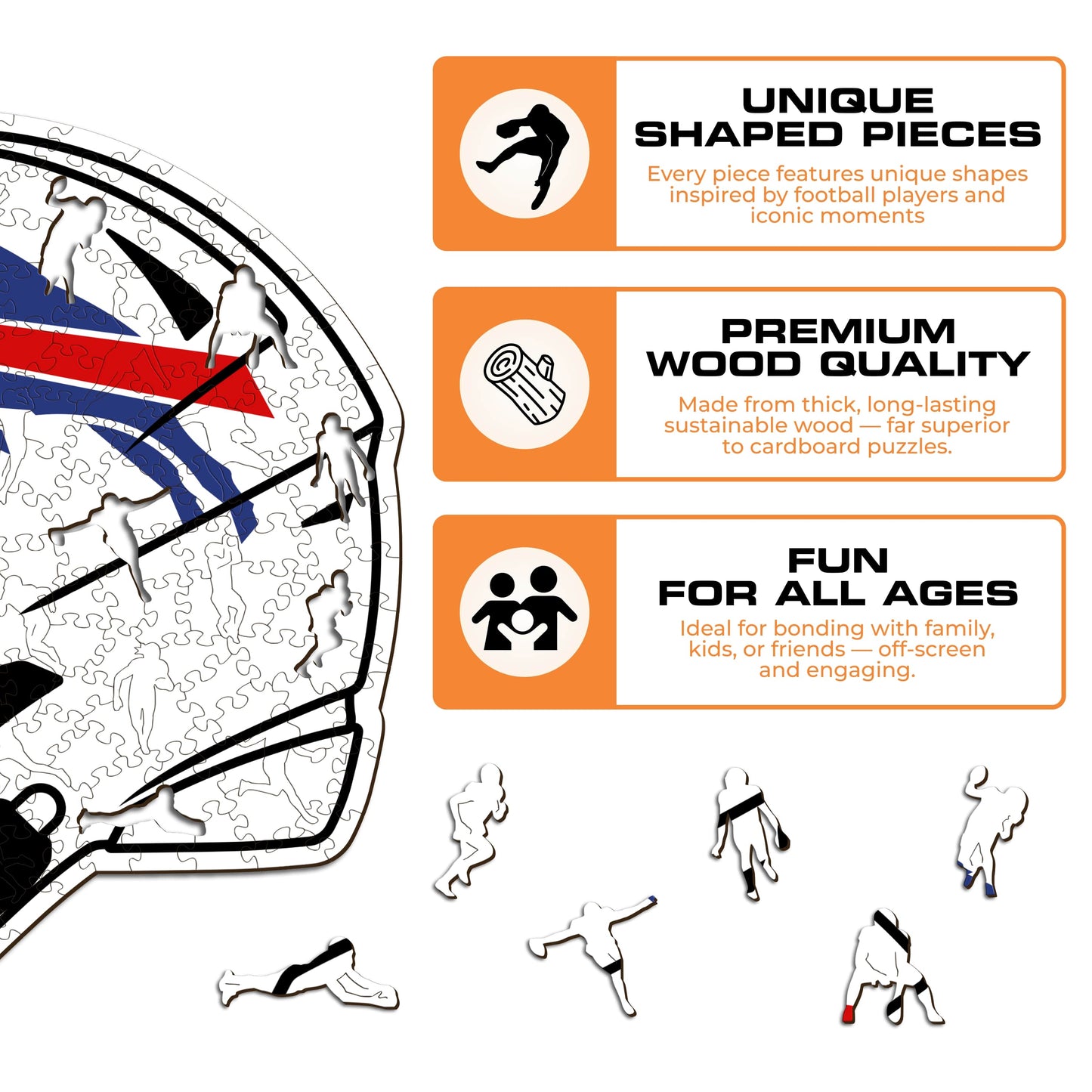 Buffalo Bills™ Helmet - Wooden Puzzle