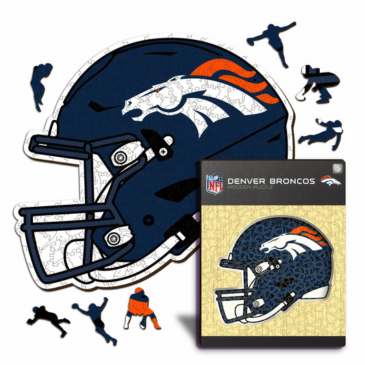 Denver Broncos™ Helmet - Wooden Puzzle