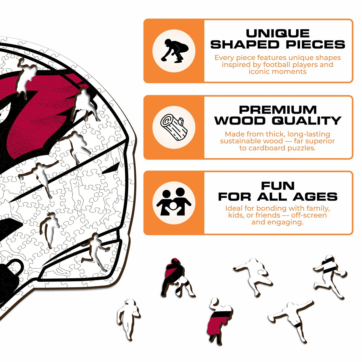 Arizona Cardinals™ Helmet - Wooden Puzzle
