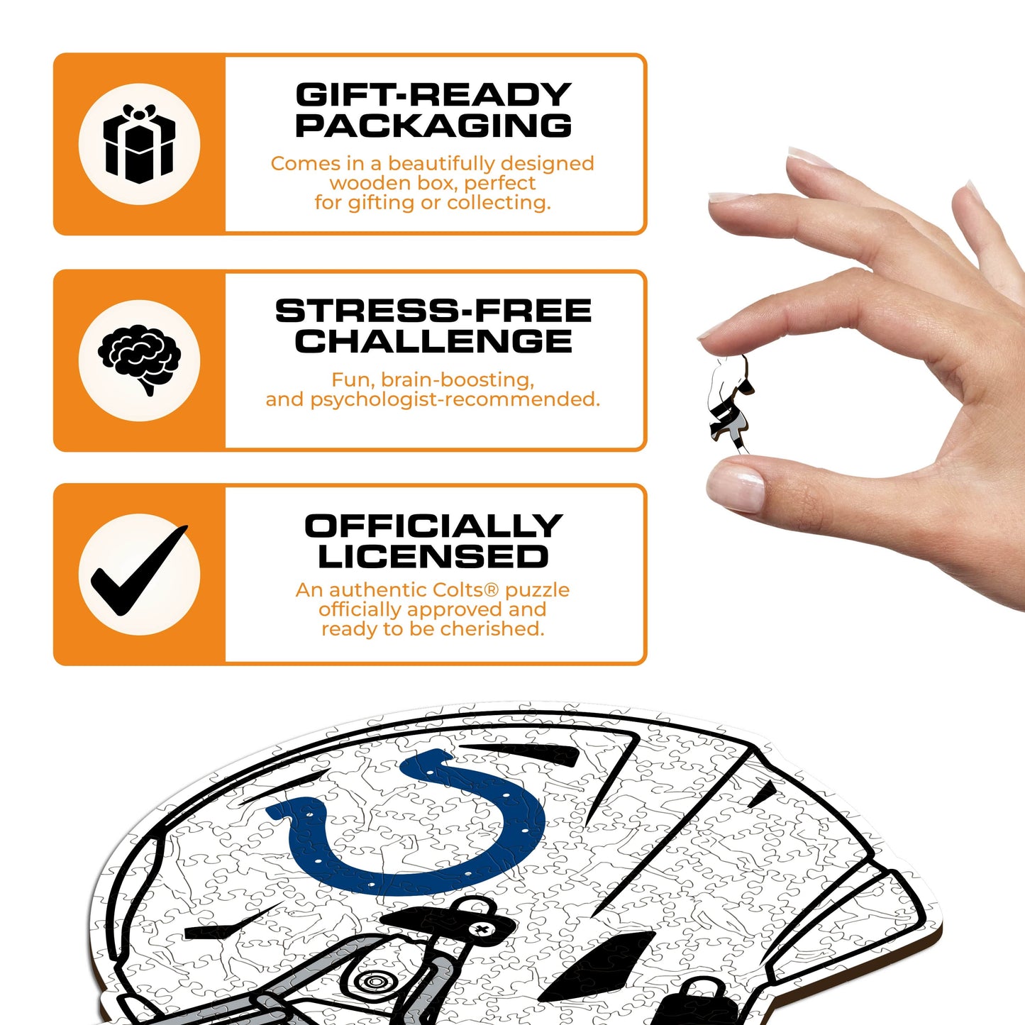 Indianapolis Colts™ Helmet - Wooden Puzzle