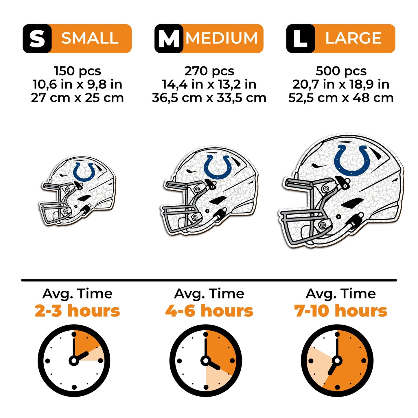 Indianapolis Colts™ Helmet - Wooden Puzzle