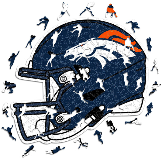Denver Broncos™ Helmet - Wooden Puzzle