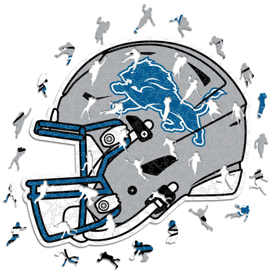 Detroit Lions™ Helmet - Wooden Puzzle