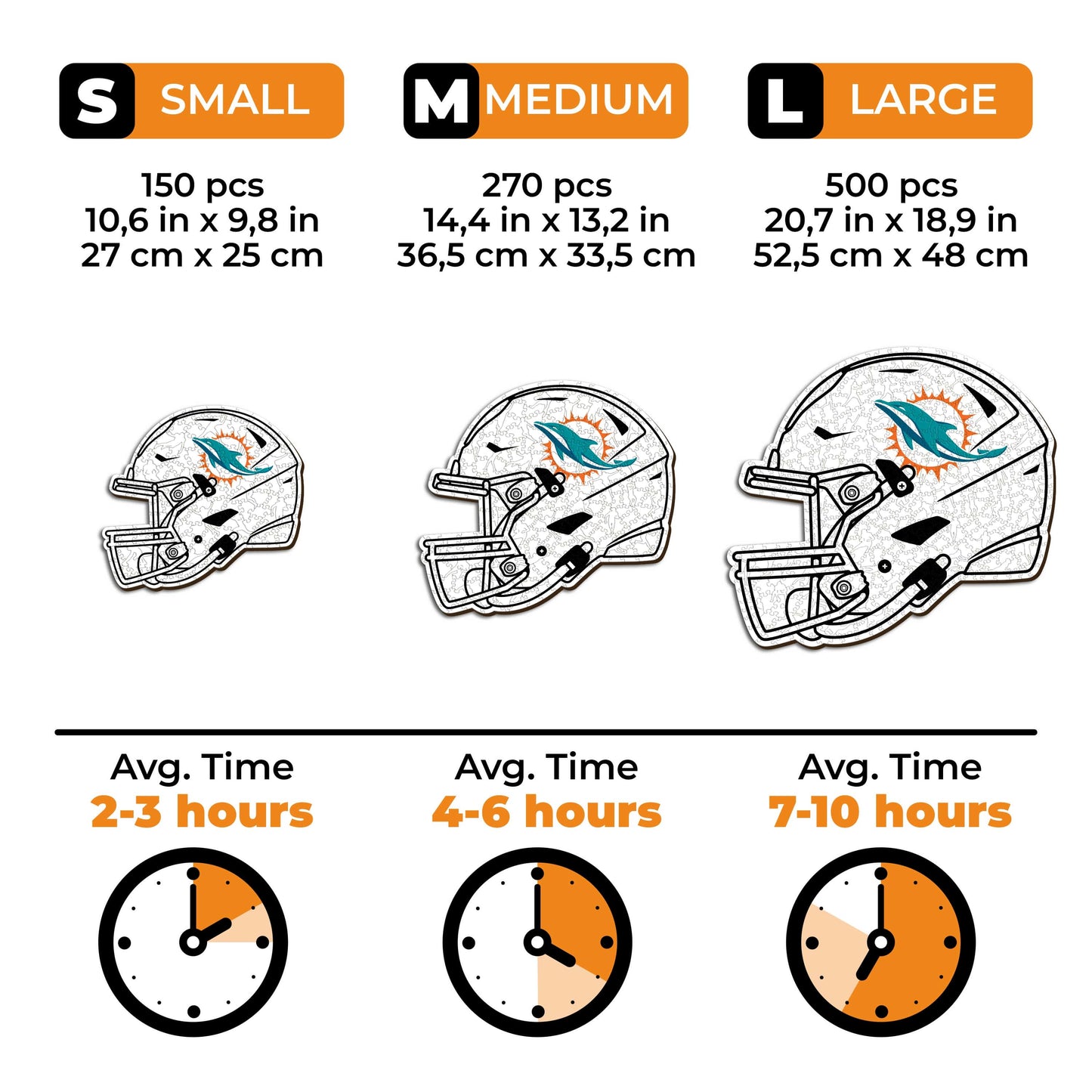 Miami Dolphins™ Helmet- Wooden Puzzle