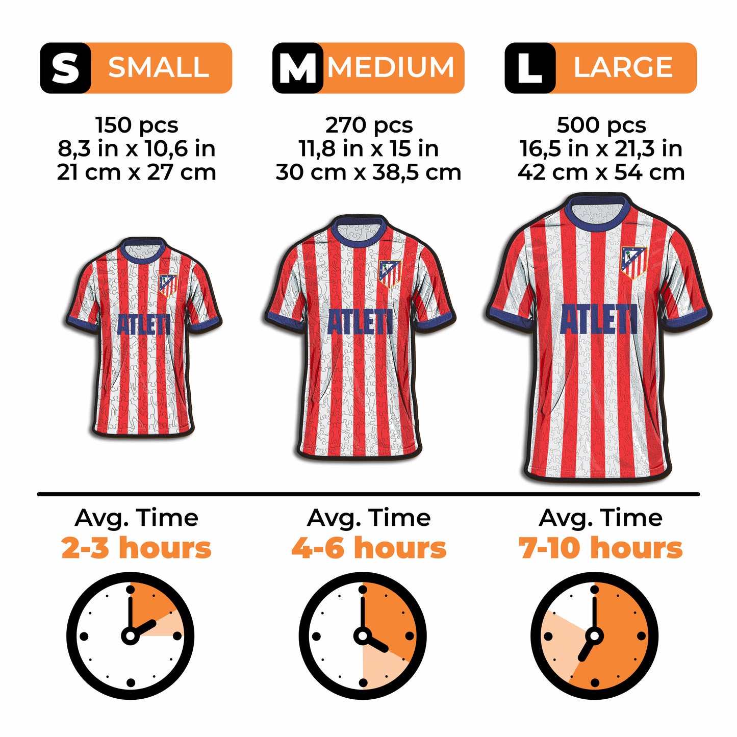 Atlético de Madrid® Jersey - Wooden Puzzle