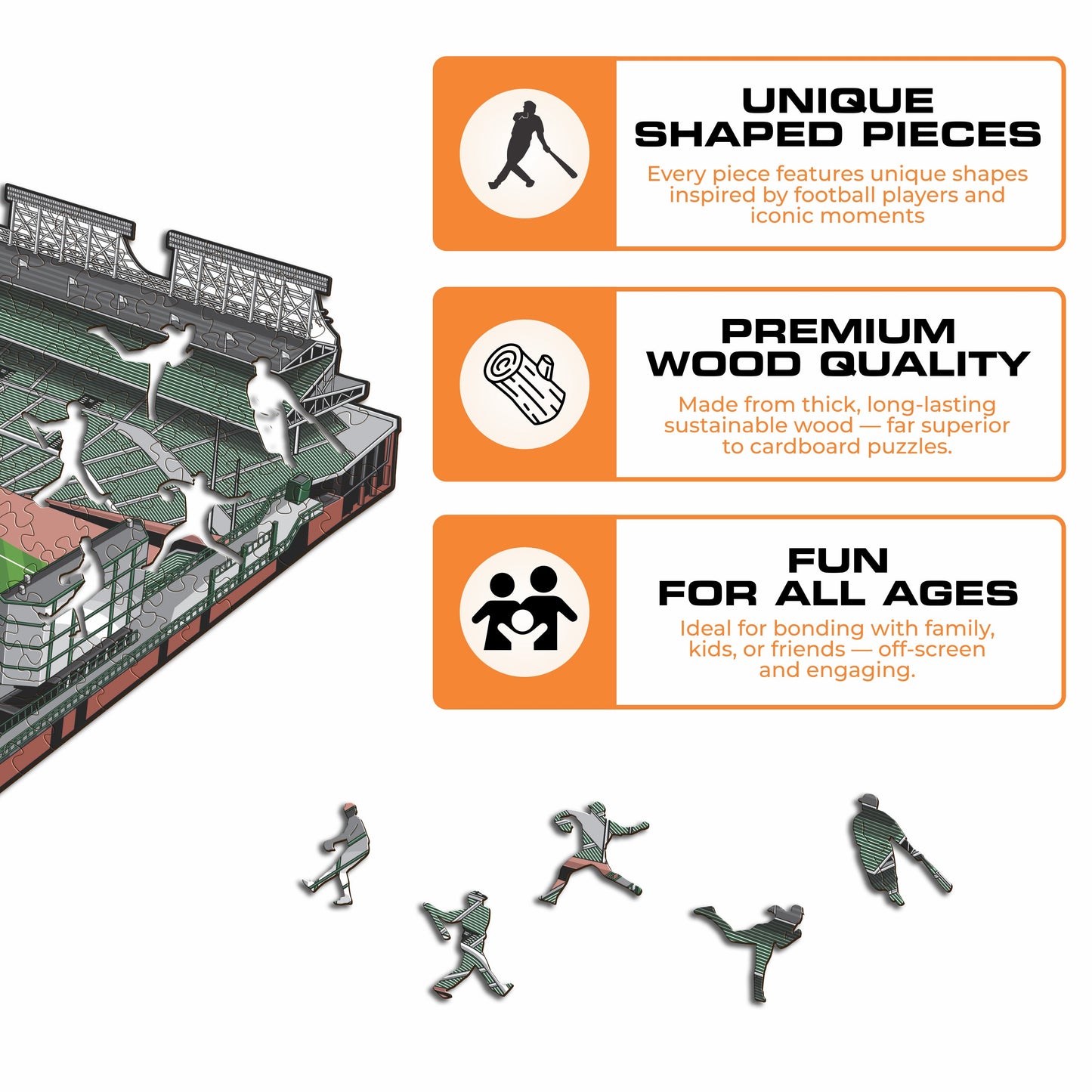 Chicago Cubs™ Wrigley Field Wooden Puzzle