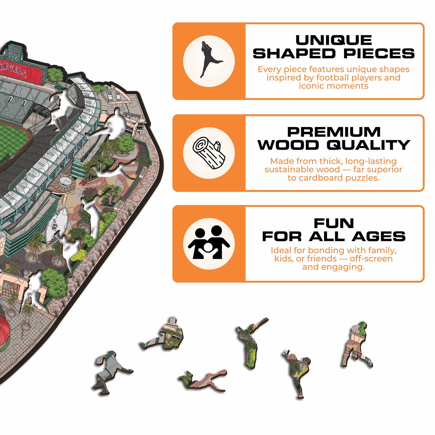 Los Angeles Dodgers™ Angel Stadium Wooden Puzzle