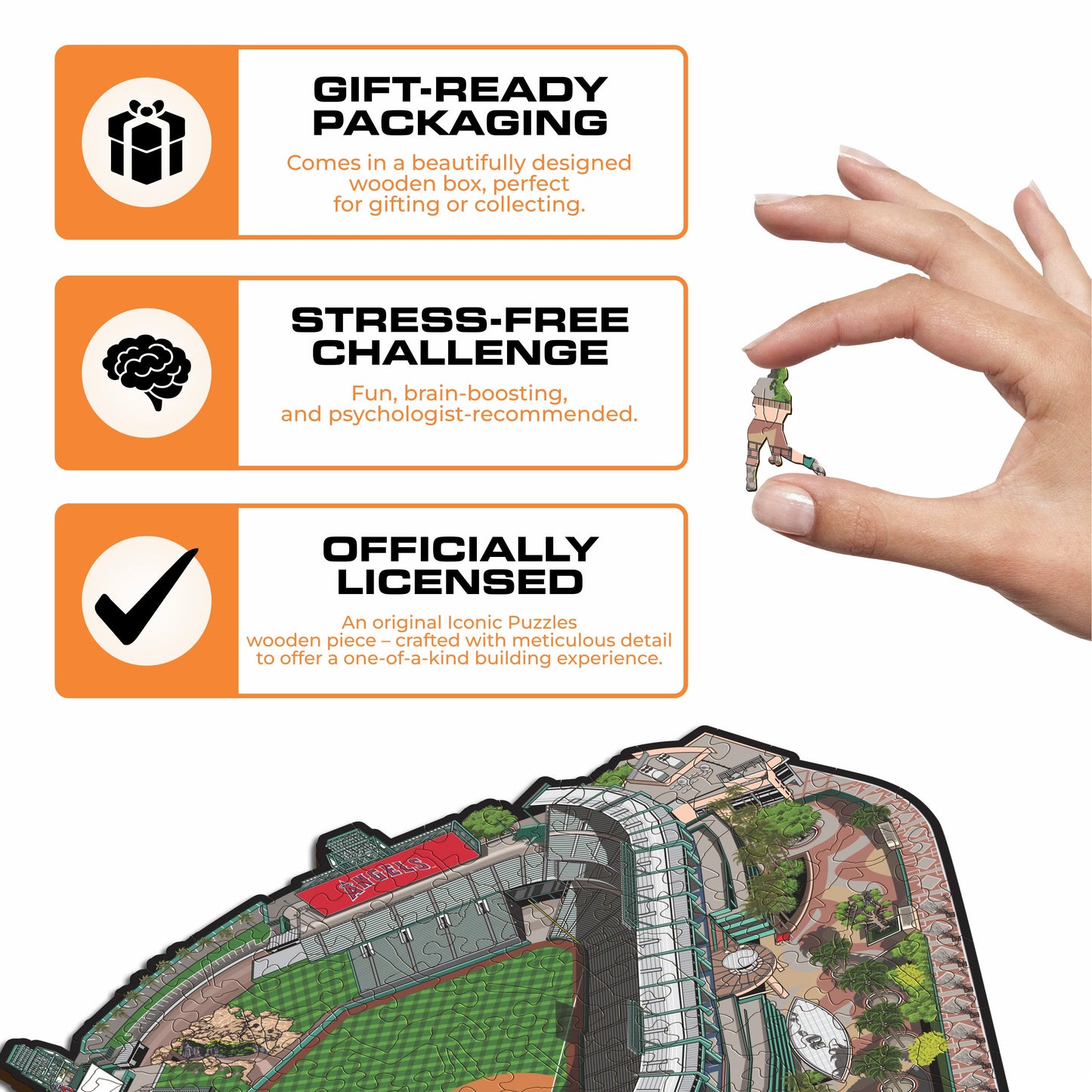 Los Angeles Dodgers™ Angel Stadium Wooden Puzzle