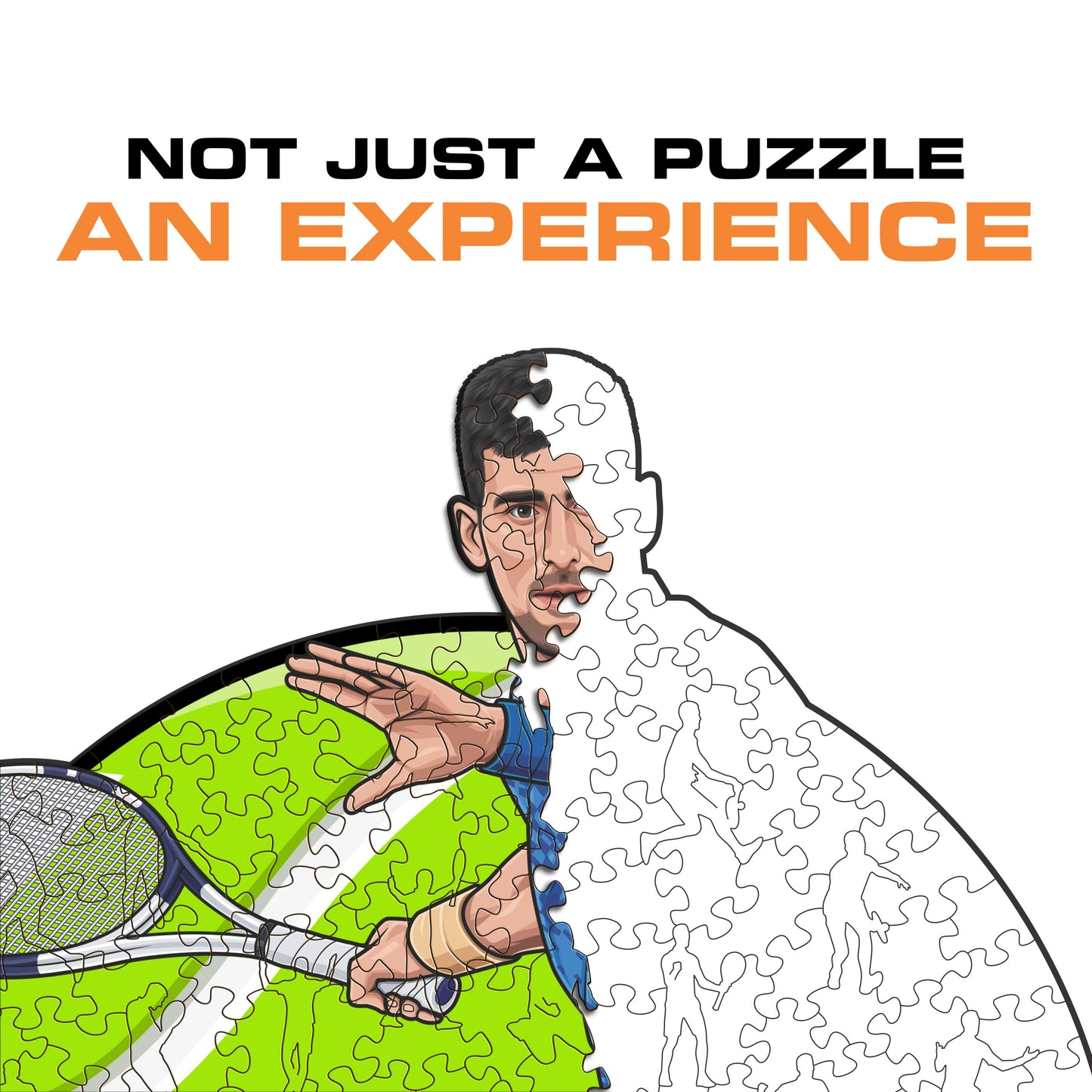 Novak Djokovic - Wooden Puzzle