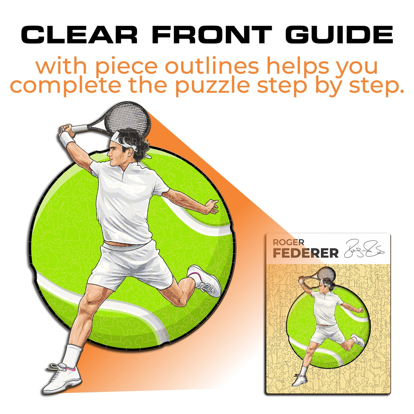 Roger Federer - Wooden Puzzle
