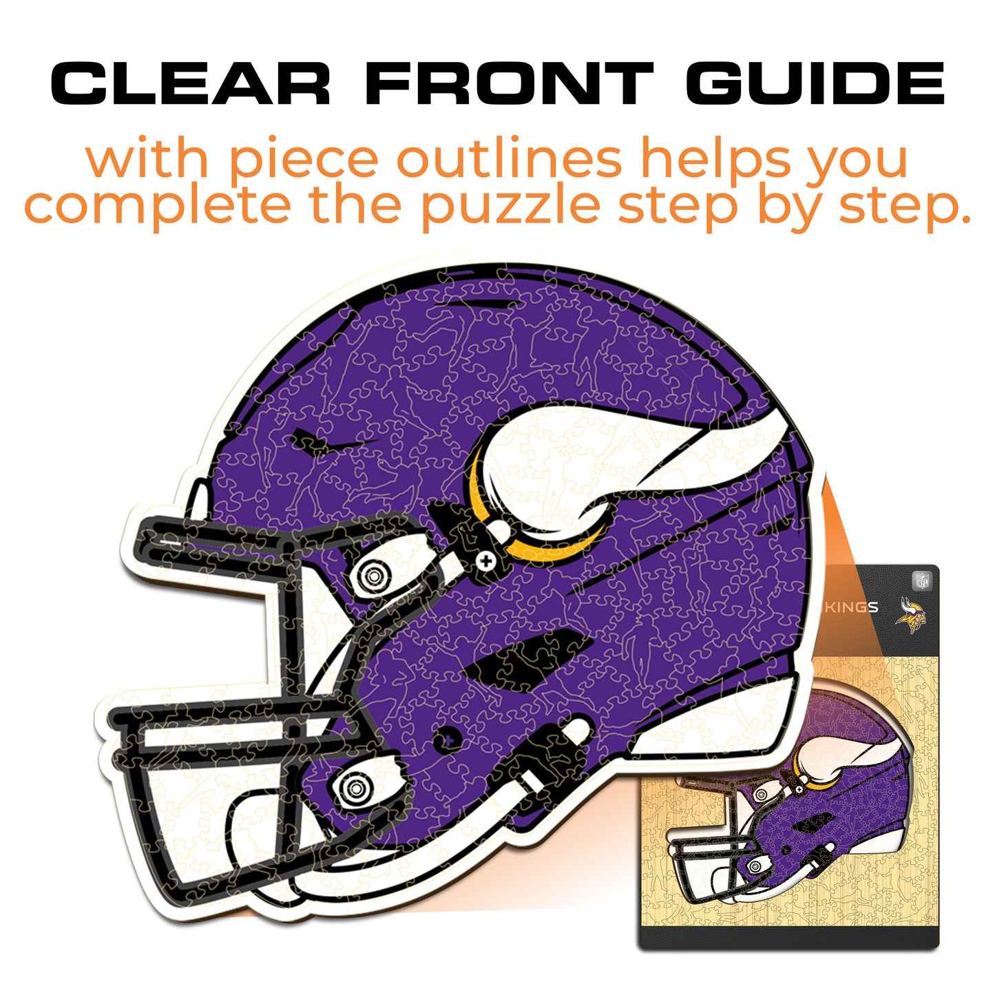 Minnesota Vikings™ Helmet - Wooden Puzzle