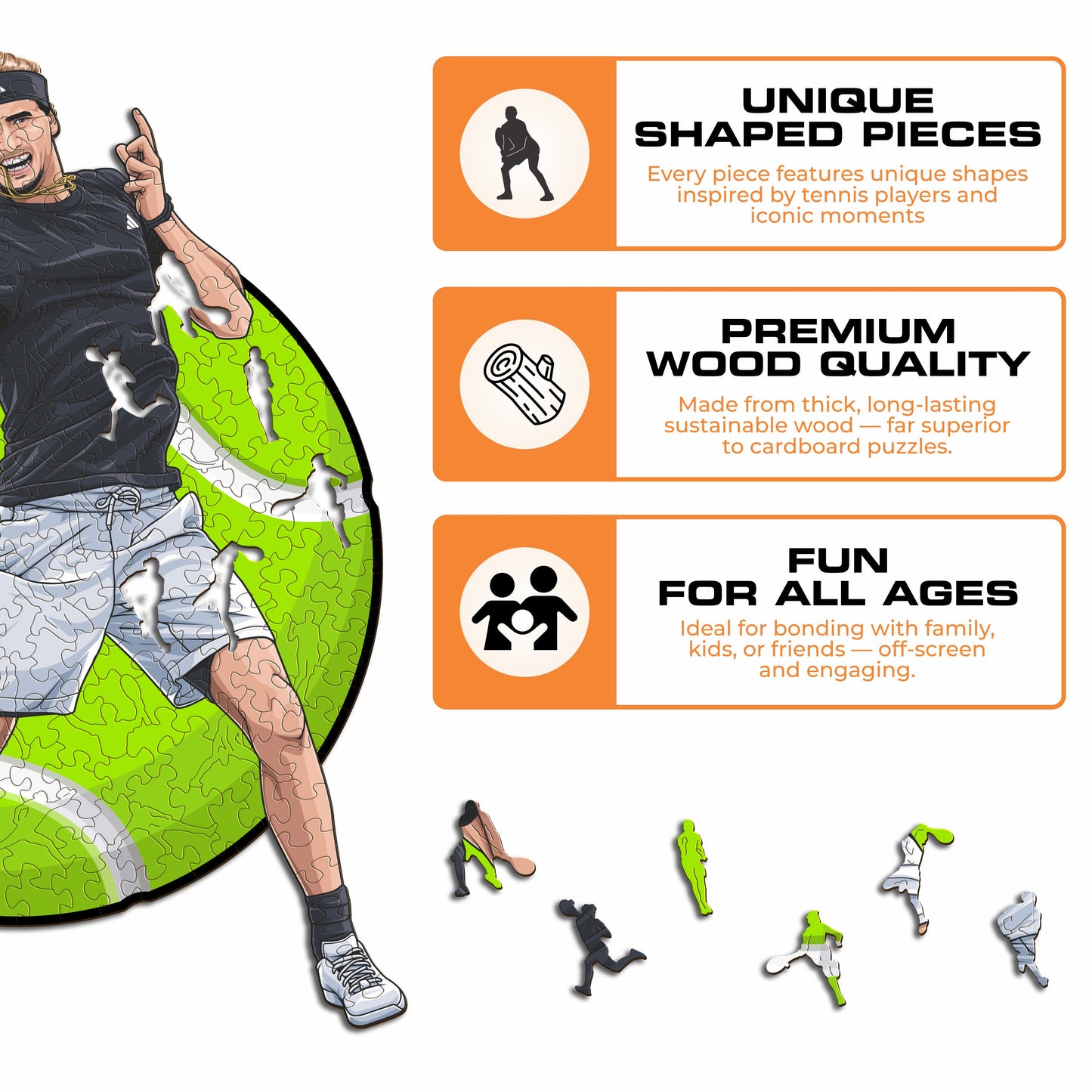 Alexander Zverev - Wooden Puzzle