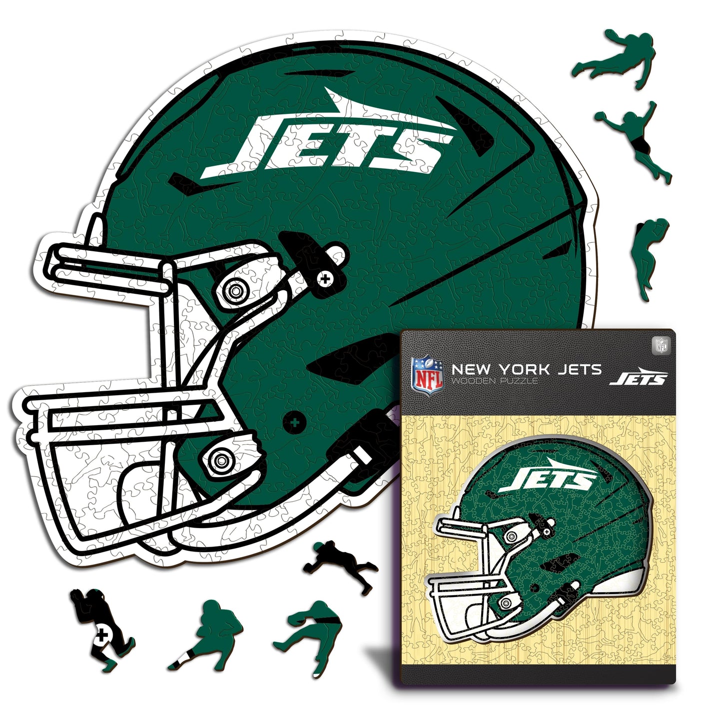 New York Jets™ Helmet - Wooden Puzzle