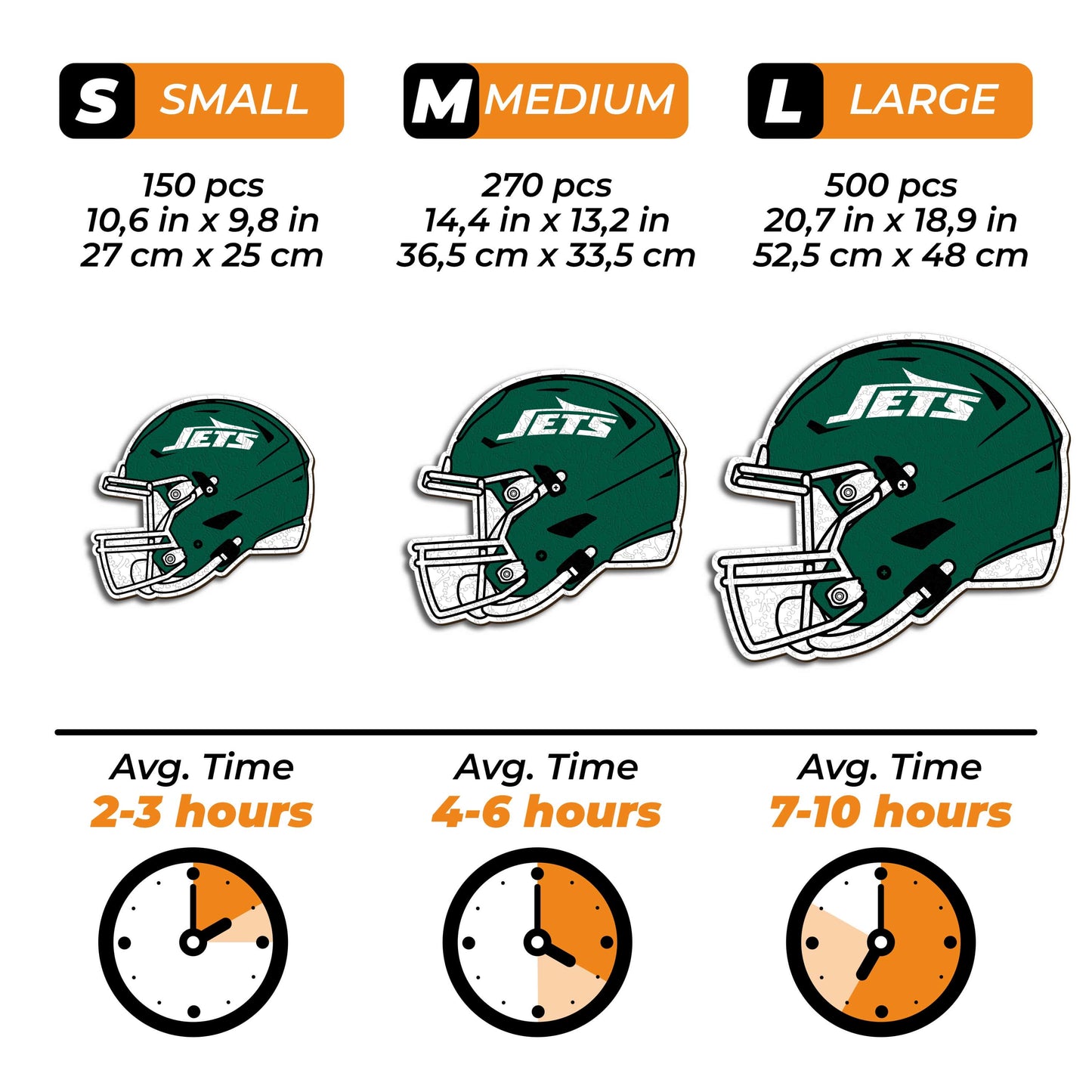 New York Jets™ Helmet - Wooden Puzzle
