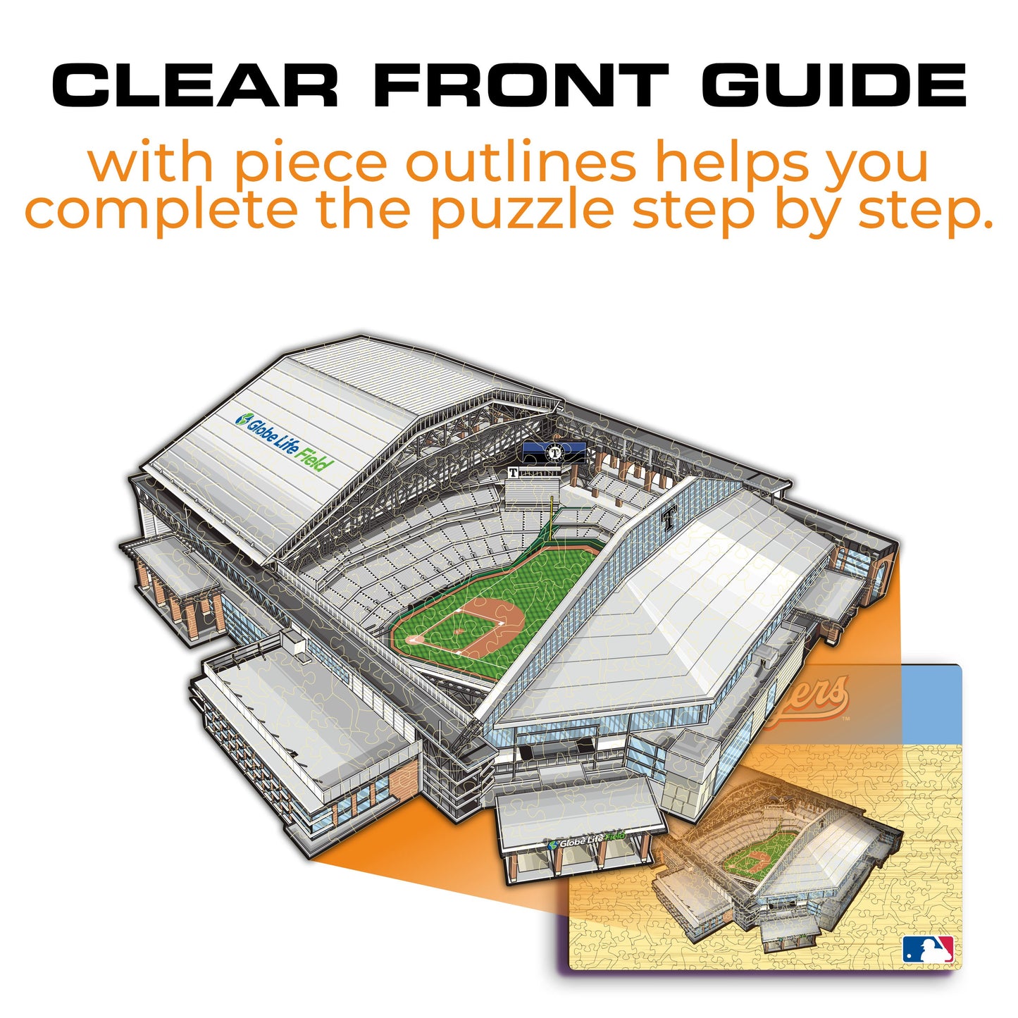 Texas Rangers™ Globe Life Field Wooden Puzzle