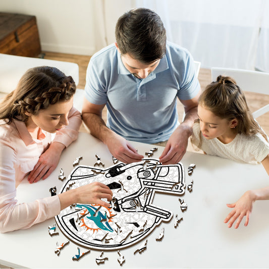 Miami Dolphins™ Helmet- Wooden Puzzle