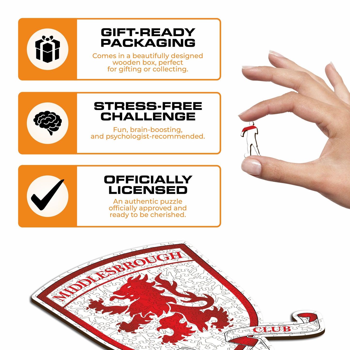 Middlesbrough FC® Logo - Wooden Puzzle