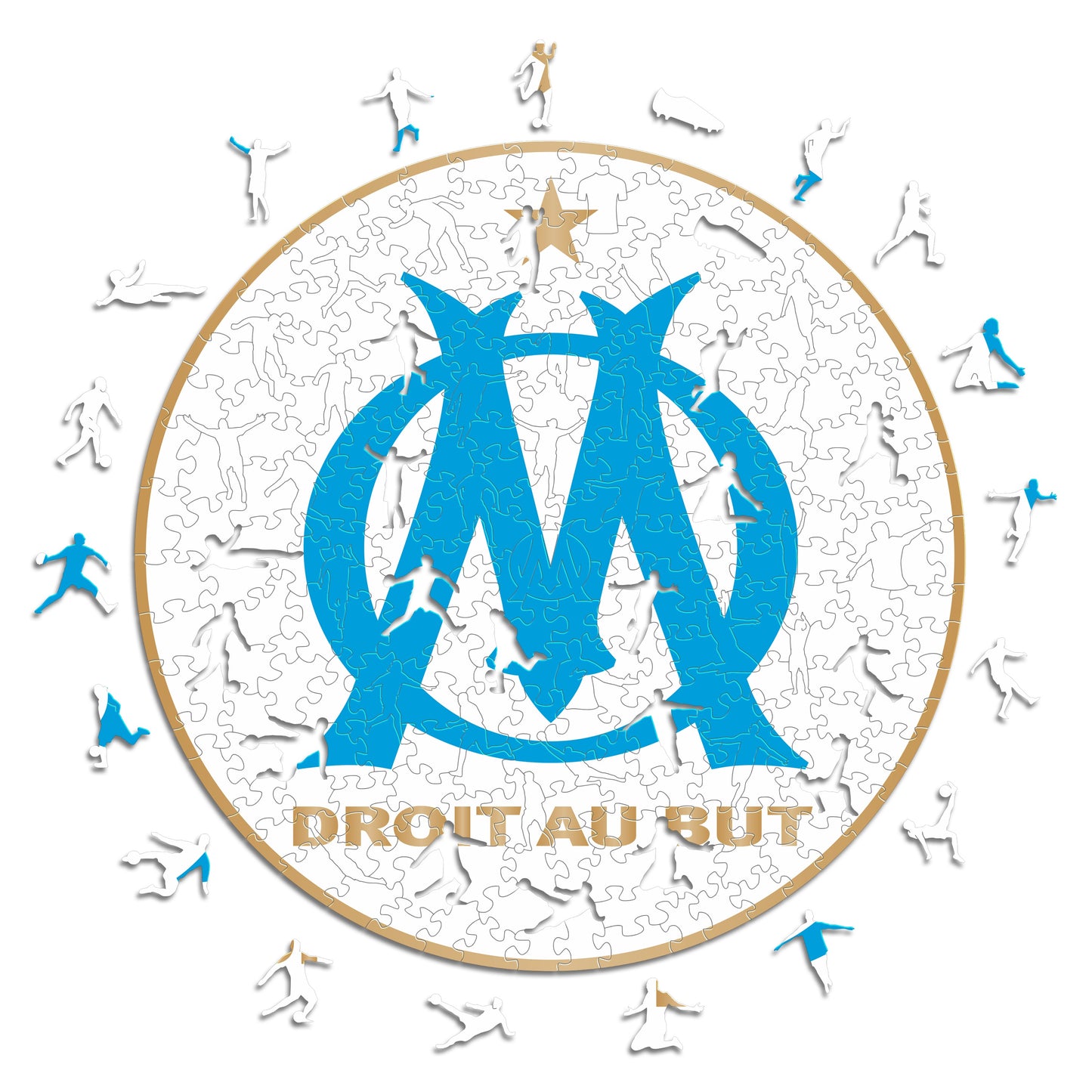 Olympique de Marseille® Crest - Wooden Puzzle