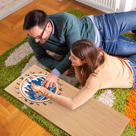 New York Mets™ Crest - Wooden Puzzle